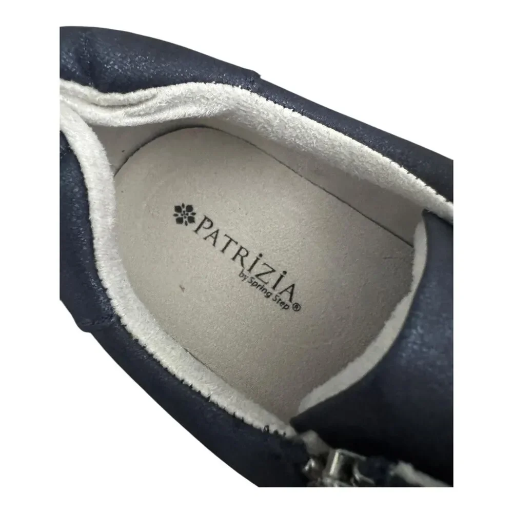 Patrizia Shoes Womens‎ Size 9 Navy Blue Darah N-40 Zip Lace Up Comfort Sneakers